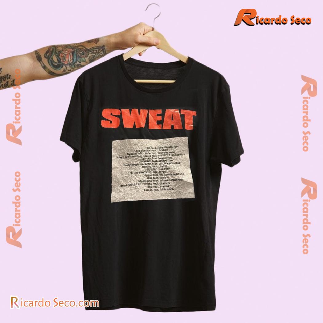 Charli Xcx And Troye Sivan Sweat 2024 Tour Tracklist At Orlando Show Gift For Fan Graphic Unisex T-shirt, Classic Men Shirt a Charli Xcx And Troye Sivan Sweat 2024 Tour Tracklist At Orlando Show Gift For Fan Graphic Unisex T-shirt, Classic Men Shirt a