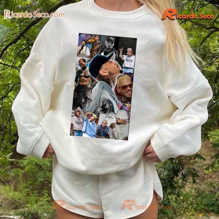 Chris Brown The Greatest Of All Time Pictures Graphic Classic Men Shirt-a b5EID2p