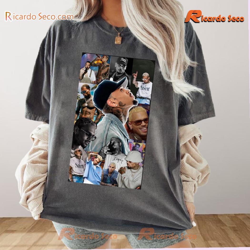 Chris Brown The Greatest Of All Time Pictures Graphic Classic Men Shirt-c 5ug9PnM