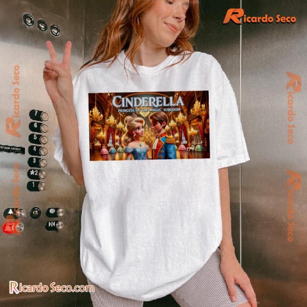 Cinderella Princess Of The Magic Kingdom And Prince Gift For Fan Graphic Unisex T-shirt, Classic Men Shirt