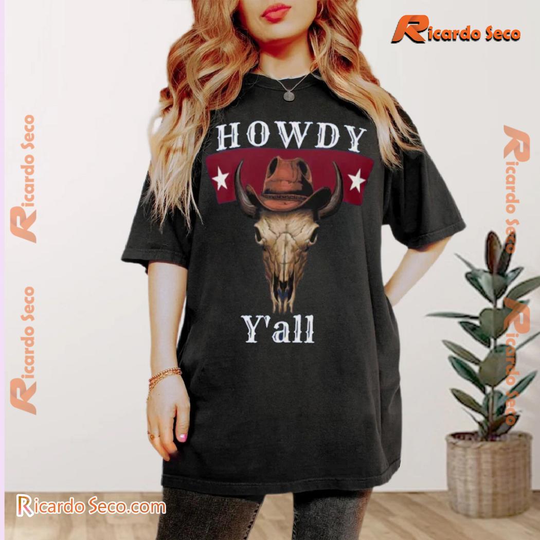 Cow Bull Skull Howdy Cowboy Cowgirl Western Country Music Graphic Unisex T-shirt, Classic Men Shirt a Cow Bull Skull Howdy Cowboy Cowgirl Western Country Music Graphic Unisex T-shirt, Classic Men Shirt a