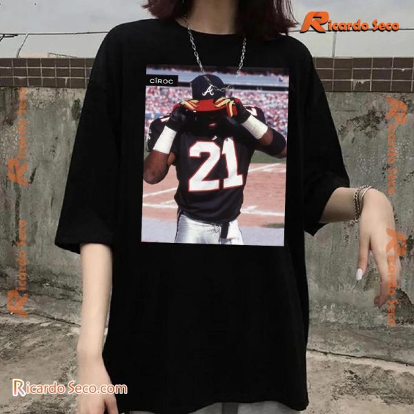 Deion Sanders As The First Athlete To Suit Up For An NFL And MLB Game In The Same Day Graphic Unisex T-shirt