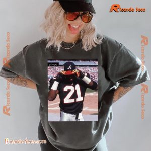 Deion Sanders As The First Athlete To Suit Up For An NFL And MLB Game In The Same Day Graphic Unisex T-shirt b