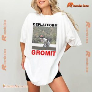 Deplatform Gromit Dog Design Graphic Unisex Tee, Classic Men Shirt a