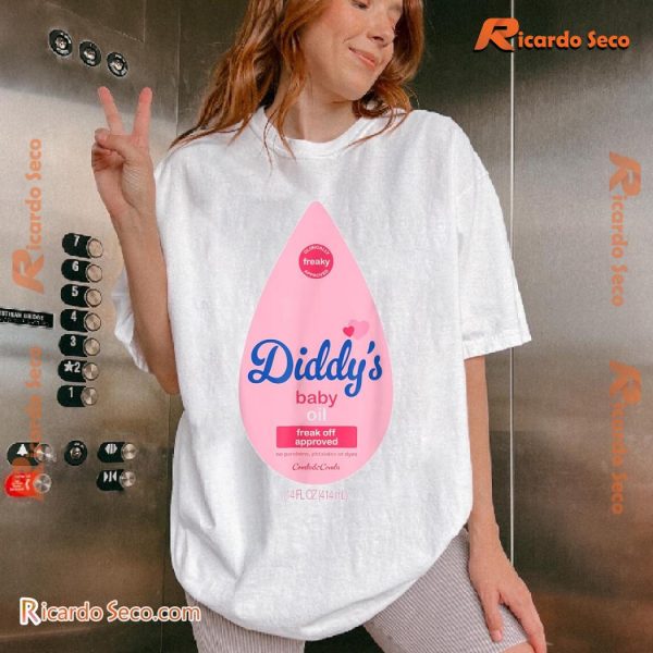 Diddy’s Baby Oil Costume Funny Bottle Halloween Christmas Classic Men Shirt