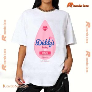 Diddy’s Baby Oil Costume Funny Bottle Halloween Christmas Classic Men Shirt