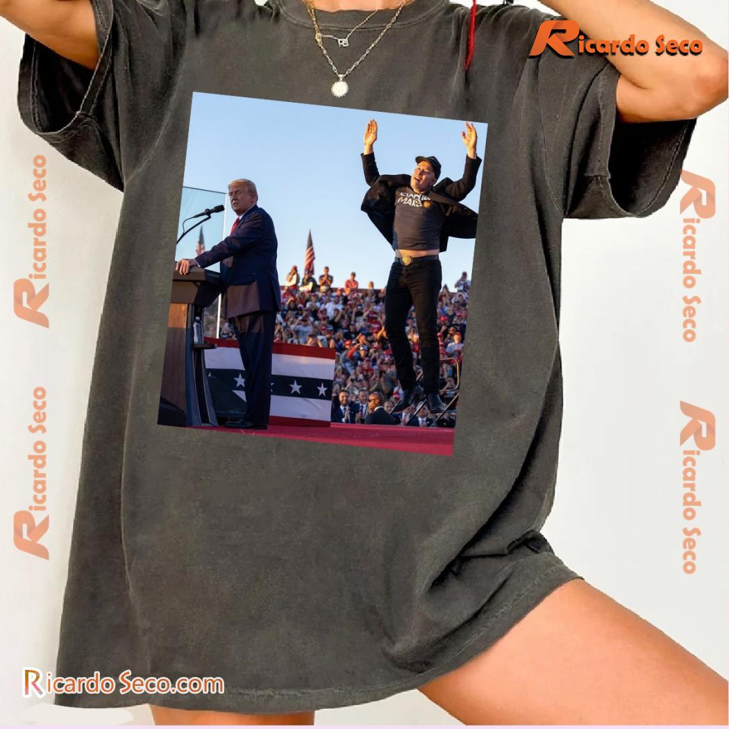 Donald Trump And Elon Musk At A Trump Rally Graphic Unisex Shirt, Classic Women Shirt b Donald Trump And Elon Musk At A Trump Rally Graphic Unisex Shirt, Classic Women Shirt b