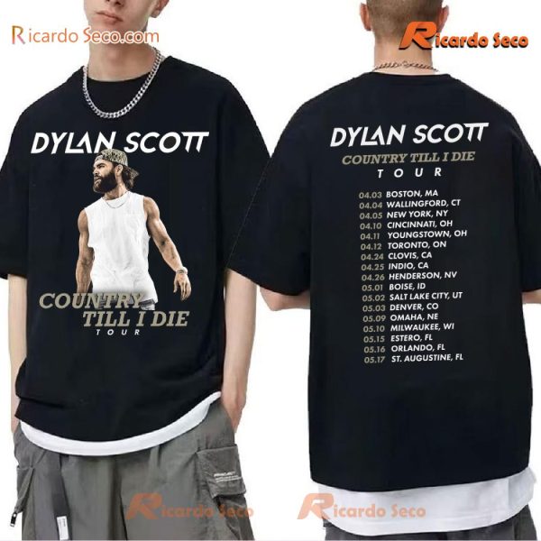 Dylan Scott Country Til I Die Tour 2024 Gift For Fan Classic Men Shirt oKXDMb9