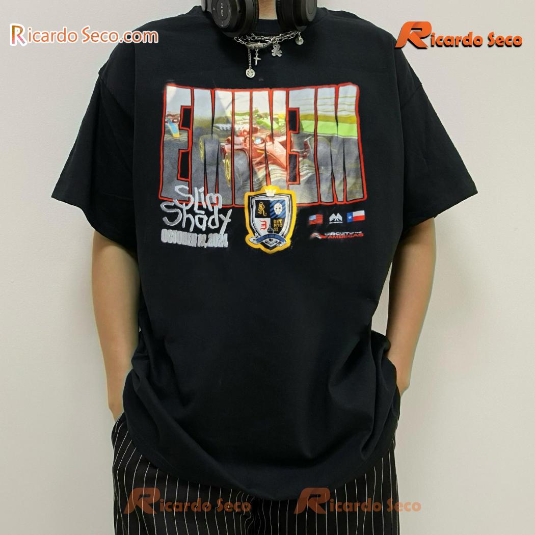 Eminem Slim Shady X Circuit Of The Americas X F1 Graphic Classic Men Shirt GdsJONj