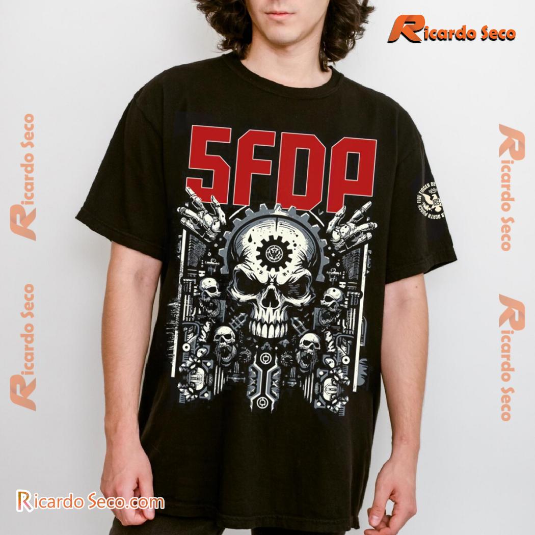 Five Finger Death Punch Europe Tour Gearhead 2024 Classic Men Shirt UvrGR5O