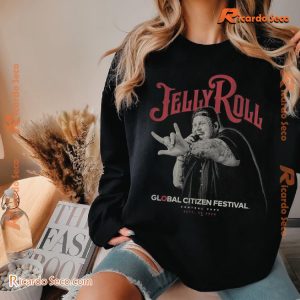 Global Citizen Festival Central 2024 Jelly Roll 9-28-2024 Printed Classic Men Shirt-c KhBIvWU