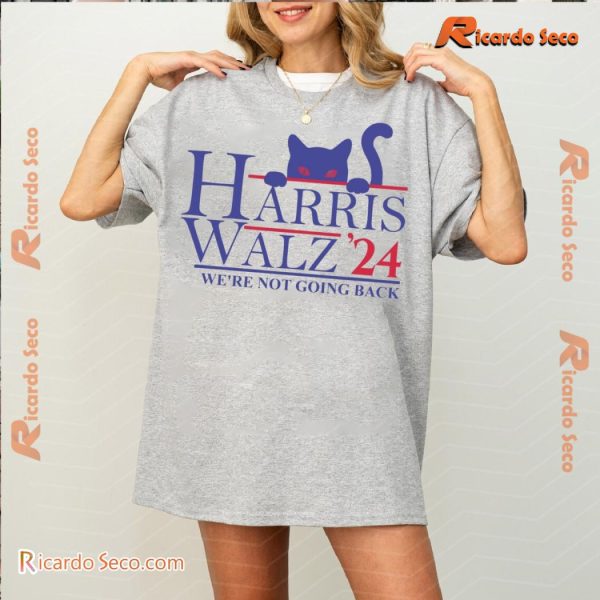 Harris Waltz 2024 We're Not Going Back Funny Cat Lady Unisex T-shirt, Classic Men Shirt