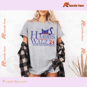 Harris Waltz 2024 We're Not Going Back Funny Cat Lady Unisex T-shirt, Classic Men Shirt a