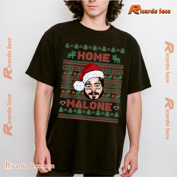 Home Malone Christmas Ugly Graphic Unisex T-shirt, Classic Men Shirt