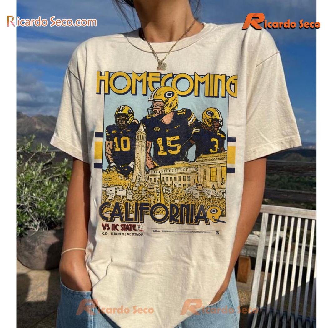 Homecoming California Vs North Carolina State Football Poster Graphic Unisex T-shirt, Classic Men Shirt-a Homecoming California Vs North Carolina State Football Poster Graphic Unisex T-shirt, Classic Men Shirt-a Wdmfpyh