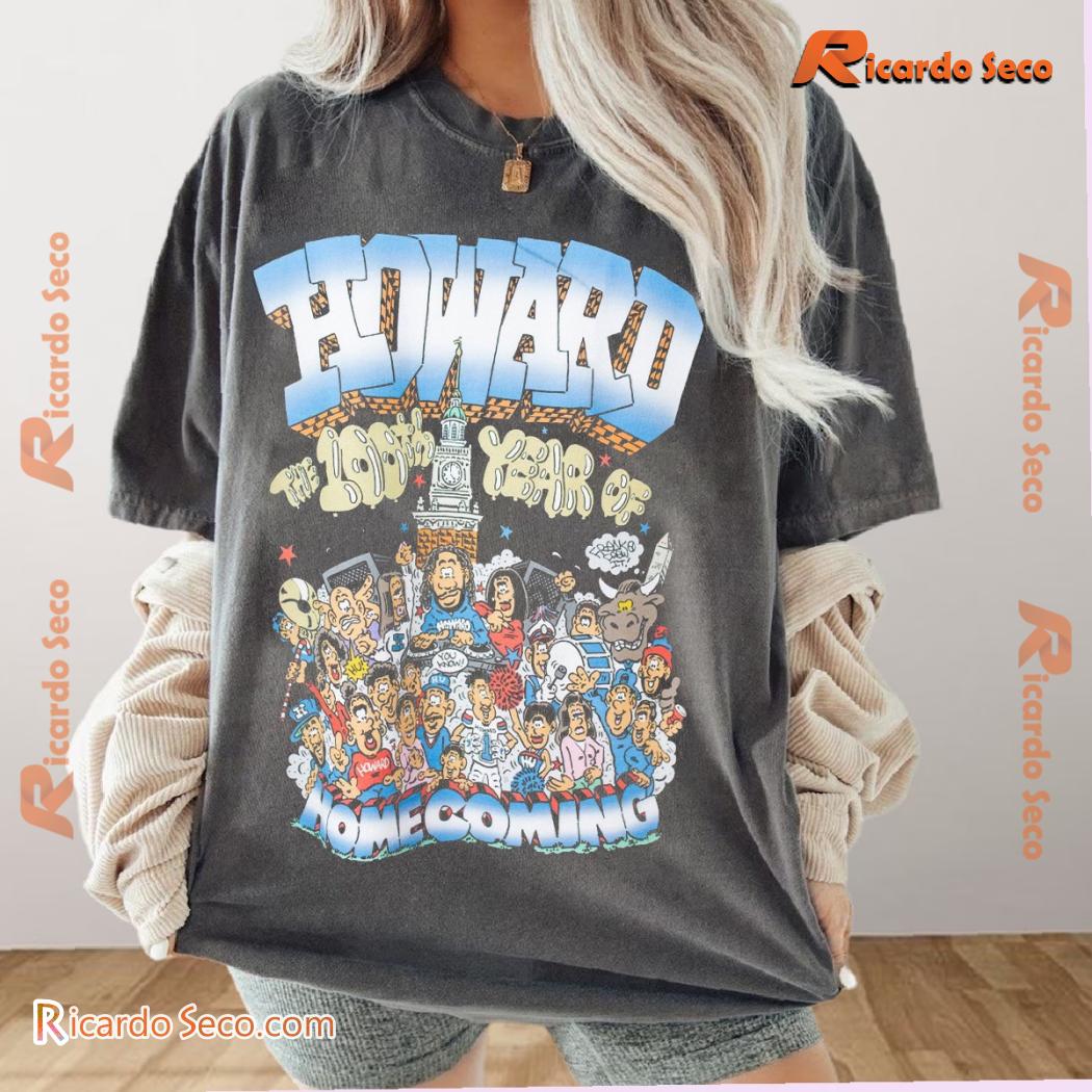 Howard University The 100th Year Of Homecoming 2024 Gift For Men And Women Graphic Unisex T-shirt, Classic Men Shirt b