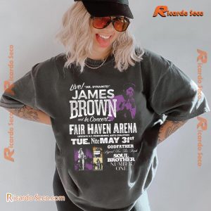 James Brown Live In Concert Godfather Legend For The People Soul Brother Number One Classic Men Shirt B7K3u6b