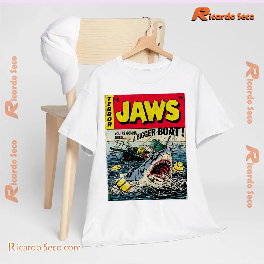 Jaws You're Gonna Need A Bigger Boat Scene 1975 Terror Graphic Unisex T-shirt, Classic Men Shirt a Jaws You're Gonna Need A Bigger Boat Scene 1975 Terror Graphic Unisex T-shirt, Classic Men Shirt a