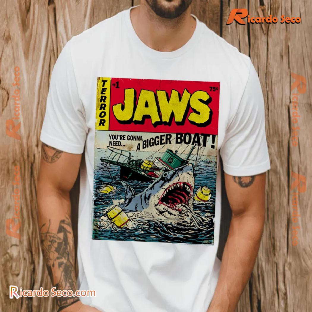 Jaws You're Gonna Need A Bigger Boat Scene 1975 Terror Graphic Unisex T-shirt, Classic Men Shirt Jaws You're Gonna Need A Bigger Boat Scene 1975 Terror Graphic Unisex T-shirt, Classic Men Shirt