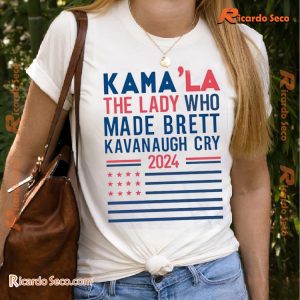 Kama’la The Lady Who Made Brett Kavanaugh Cry 2024 Flag Graphic Unisex T-shirt, Classic Men Shirt a