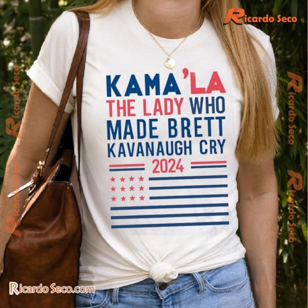 Kama’la The Lady Who Made Brett Kavanaugh Cry 2024 Flag Graphic Unisex T-shirt, Classic Men Shirt a