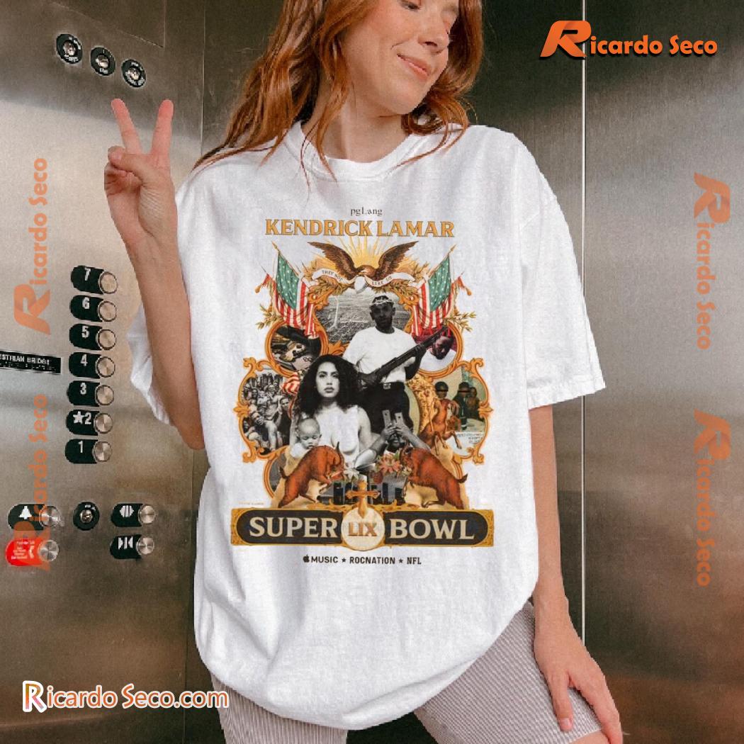 Kendrick Lamar X Super Bowl Lix (2025) Graphic Unisex T-shirt, Classic Men Shirt Kendrick Lamar X Super Bowl Lix (2025) Graphic Unisex T-shirt, Classic Men Shirt