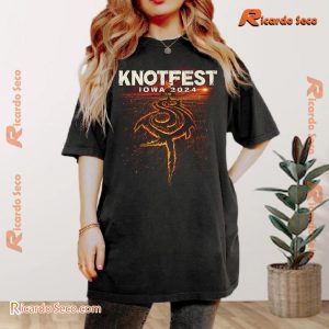 Knotfest "Burning Field Iowa 2024" Event Gift For Fan Graphic Unisex Shirt, Classic Men Shirt a