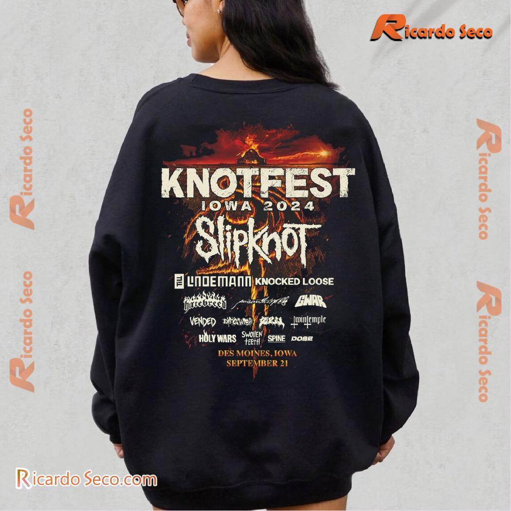 Knotfest "Burning Field Iowa 2024" Event Gift For Fan Graphic Unisex Shirt, Classic Men Shirt b Knotfest "Burning Field Iowa 2024" Event Gift For Fan Graphic Unisex Shirt, Classic Men Shirt b