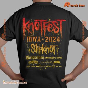 Knotfest "Fire Dripping Skulls Iowa 2024" Gift For Fan Graphic Unisex Shirt, Classic Men Shirt c