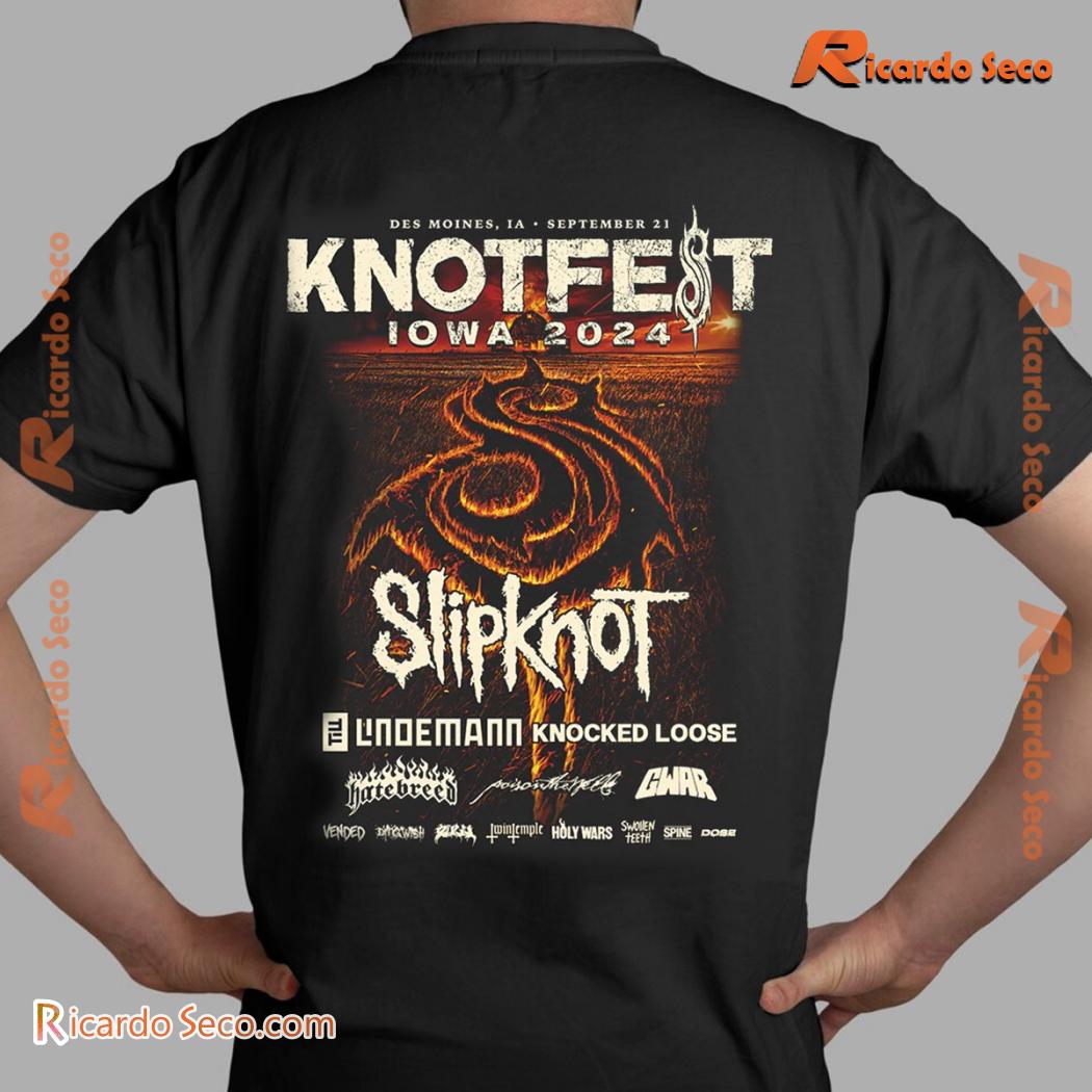 Knotfest Iowa 2024 Event Slipknot Lindemann Knocked Loose Gift For Fan Graphic Unisex Shirt, Classic Men Shirt a Knotfest Iowa 2024 Event Slipknot Lindemann Knocked Loose Gift For Fan Graphic Unisex Shirt, Classic Men Shirt a