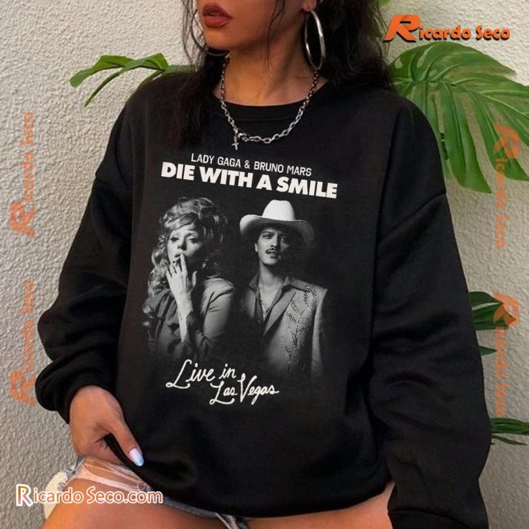 Lady Gaga & Bruno Mars Die With A Smile Live In Las Vegas Classic Men Shirt-a 6xlOdpm