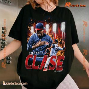 MLB Cleveland Guardians Emmanuel Clase Flames Graphic Unisex T-shirt, Hoodie, Long Sleeve, Sweater-b 1KjmiHl