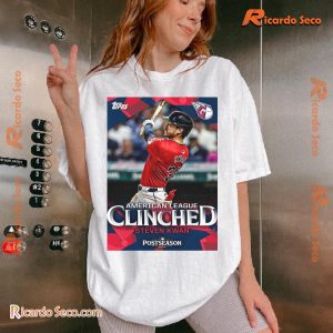 MLB Cleveland Guardians Steven Kwan American League Central Clinched Postseason 2024 Poster Graphic Unisex Shirt, Classic Men Shirt