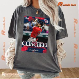 MLB Cleveland Guardians Steven Kwan American League Central Clinched Postseason 2024 Poster Graphic Unisex Shirt, Classic Men Shirt b