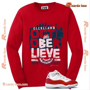 MLB Cleveland Guardians We Believe October ALCS 2024 Graphic Unisex T-shirt, Hoodie, Long Sleeve-a 9VU4KcA