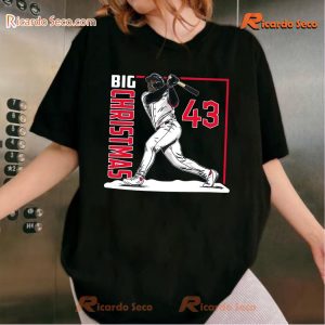 MLB Cleveland Indians Big Christmas 43 Graphic Classic Men Shirt-a g5EAxFW