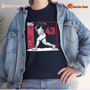 MLB Cleveland Indians Big Christmas 43 Graphic Classic Men Shirt-b Ej0GQ82