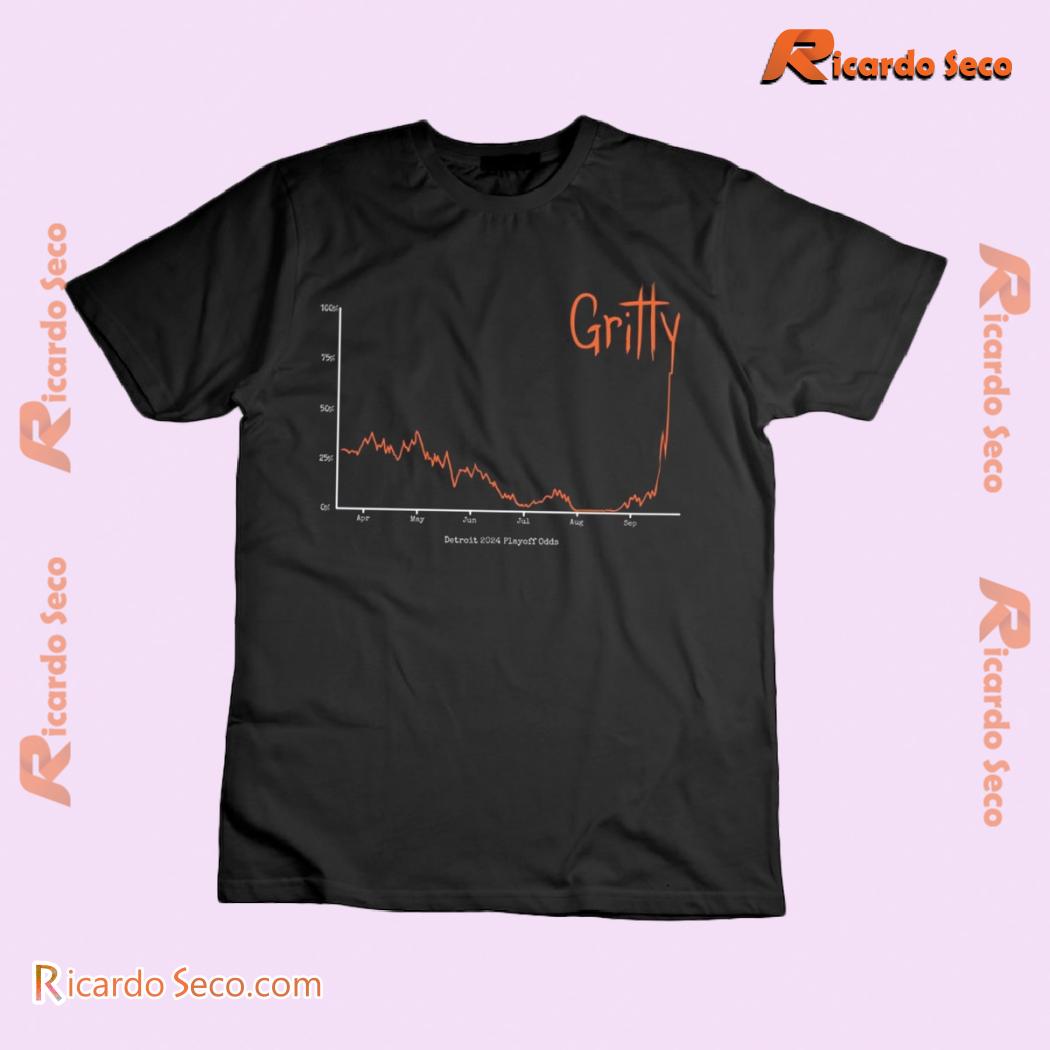 MLB Detroit Tigers Baseball 2024 Playoff Odds Gritty Design Unisex T-shirt, Classic Men Shirt b