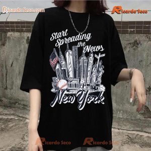 MLB New York Yankees Start Spreading The News Graphic Classic Men Shirt-a DmCfR5H