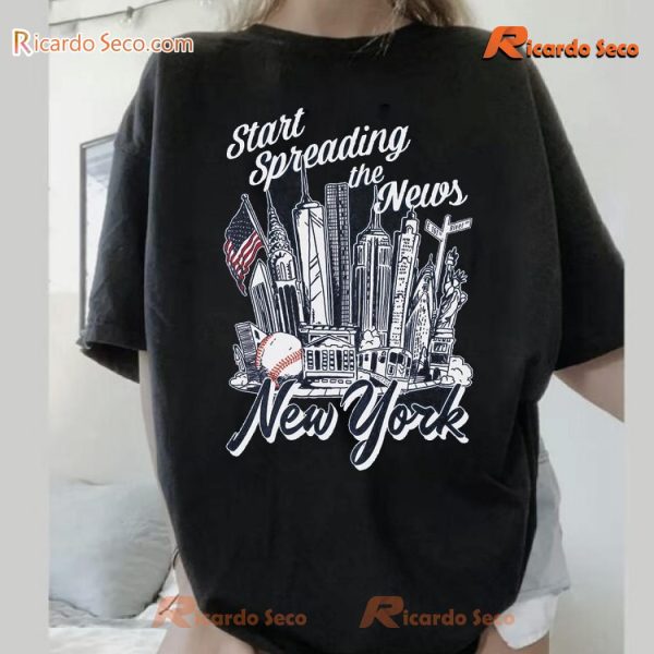 MLB New York Yankees Start Spreading The News Graphic Classic Men Shirt 8im5Ejk