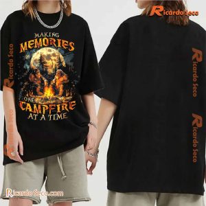 Making Memories One Campfire At A Time Bigfoot Camping Graphic Unisex T-shirt, Classic Men Shirt a