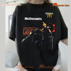 Mcdonald’s Final Fantasy Kai Cloud Strife Maccas Run Graphic Unisex Tee, Classic Men Shirt