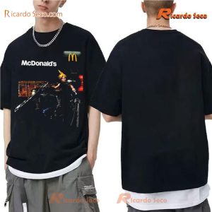 Mcdonald’s Final Fantasy Kai Cloud Strife Maccas Run Graphic Unisex Tee, Classic Men Shirt a