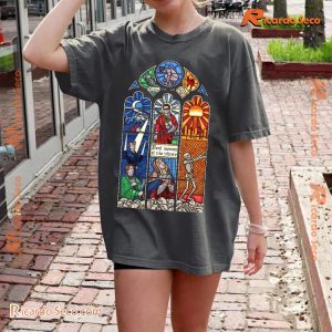 Mecum Si Vis Vivere T2 Stained Glass Heni Graphic Unisex T-shirt, Classic Men Shirt