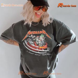 Metallica 1 Night World Tour Sleigh Holiday Graphic Unisex T-shirt, Hoodie, Long Sleeve-a l93ebz5