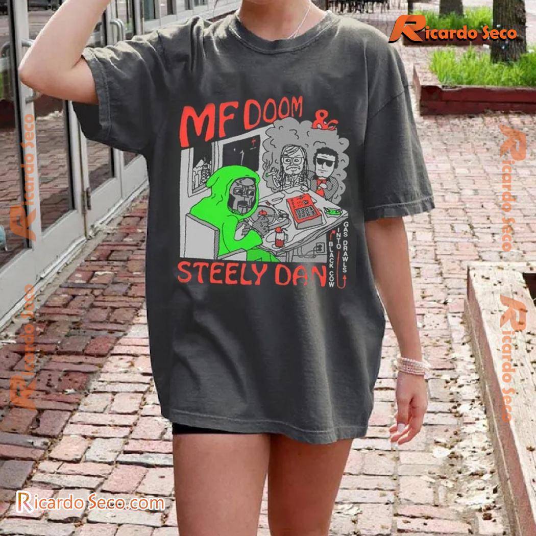Mf Doom & Steely Dan Black Cow Into Gas Drawls Gift For Fan Graphic Unisex Tee, Classic Men Shirt a
