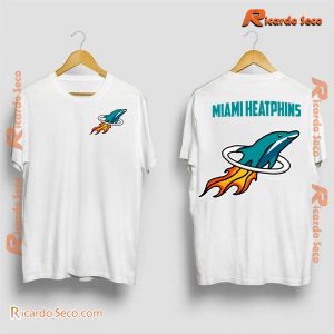 Miami Dolphins Honor Of The NBA Season NFL X NBA Logos Miami Heatphins Classic Men Shirt wsCeJrM