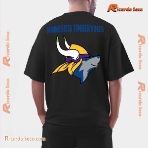 Minnesota Timberwolves Honor Of The NBA Season NFL X NBA Logos Minnesota Timbervikes Classic Men Shirt-a QH5UhgD