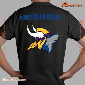 Minnesota Timberwolves Honor Of The NBA Season NFL X NBA Logos Minnesota Timbervikes Classic Men Shirt-b MBXW3Zr