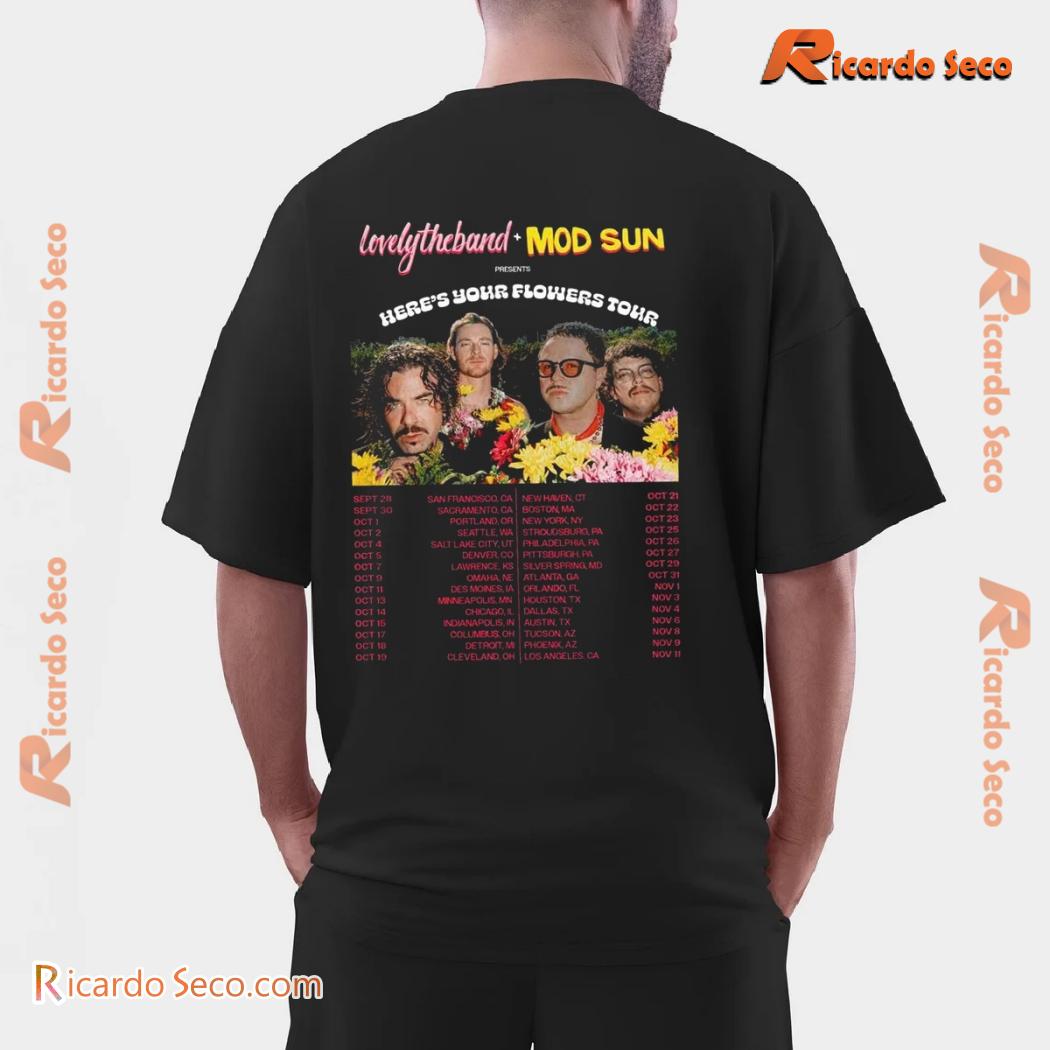 Mod Sun X Lovelytheband Here's Your Flowers Tour Graphic Unisex Tee, Classic Men Shirt c Mod Sun X Lovelytheband Here's Your Flowers Tour Graphic Unisex Tee, Classic Men Shirt c
